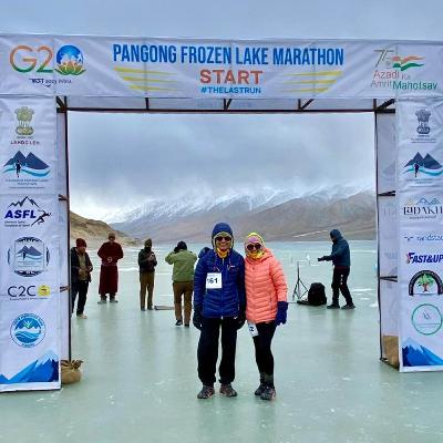 Pangong Frozen Lake Marathon : Part 1 Pangong Frozen Lake Marathon : Part 1