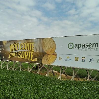 MOMENTO APASEM #114: Mega Painel Destaca Campanha contra Pirataria de Sementes na Entrada do "Show Rural"