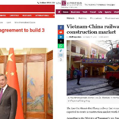 China to help build 3 Railway Lines in Vietnam, one of which is funded by and will link to them