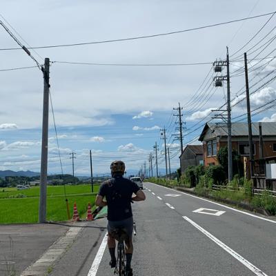 自転車で走ってきたら、完全にキマッた。 自転車で走ってきたら、完全にキマッた。