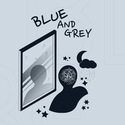 BLUE AND GREY