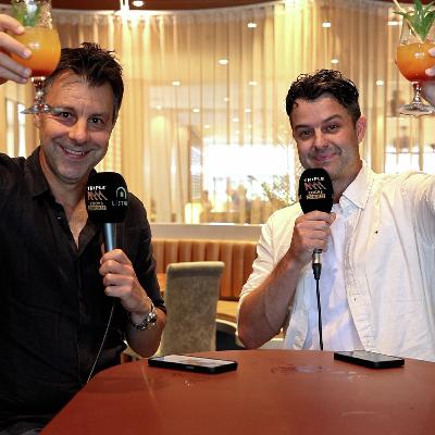 WINNER’S PISS | The team review the first Test over a drink as Australia go 1-0 up in the Ashes