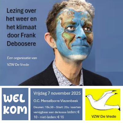 Frank Deboosere geeft lezing over weer en klimaat in De Merselborre