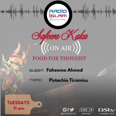 Pistachio Tiramisu: Faheema Ahmed