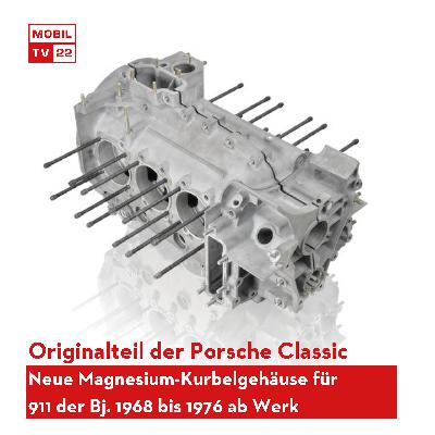Neue Magnesium-Kurbelgehäuse für klassische 911von Porsche Classic ab Werk - Baujahre 1968 bis 1976