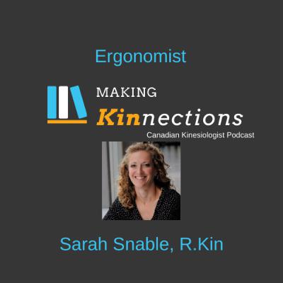 Sarah Snable, R,Kin, CCPE - Certified Professional Ergonomist and Co-Owner of PROergonomics. Sarah Snable, R,Kin, CCPE - Certified Professional Ergonomist and Co-Owner of PROergonomics.