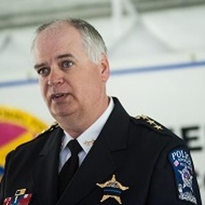 Retired Riverside Police Chief Tom Weitzel stresses importance of protective gear for police and recounts his own experience being shot