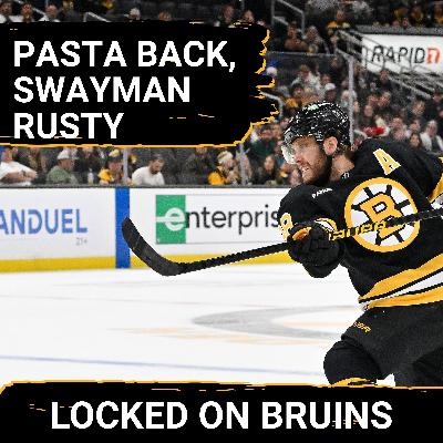 Pastrnak Shines, Swayman Rusty, Kuraly Scores Emotional Goal