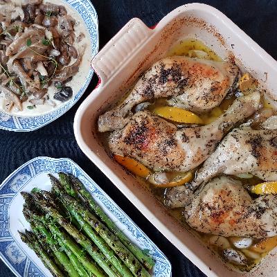 #37 Keto Cook Along - Provençaalse Kip met gegrilde asperges en paddestoelenroomsaus #37 Keto Cook Along - Provençaalse Kip met gegrilde asperges en paddestoelenroomsaus