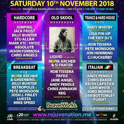 CJ Huckerby @ Rejuvenation Sweet Harmony, Beaverworks, Leeds, 10/11/18  (TRANCE CLASSICS)