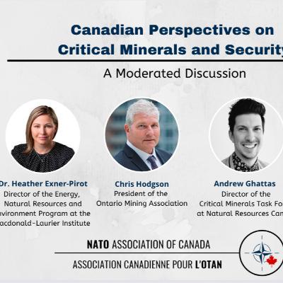 Canadian Perspective on Critical Minerals and Security Canadian Perspective on Critical Minerals and Security