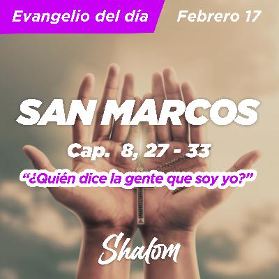 SHALOM: Evangelio de Hoy 17 de Febrero (San Marcos Cap 8, 27-33)
