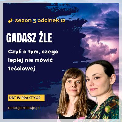 3 | 12 | Gadasz źle. O nieadekwatnej ekspresji lub czego nie mówić teściowej | EMOCJE I RELACJE | DBT 3 | 12 | Gadasz źle. O nieadekwatnej ekspresji lub czego nie mówić teściowej | EMOCJE I RELACJE | DBT