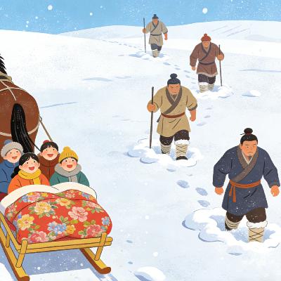 游客体验东北马拉爬犁被冻成移动雪人，网友：像流放宁古塔！