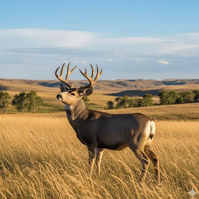 September Prairie Mule Deer