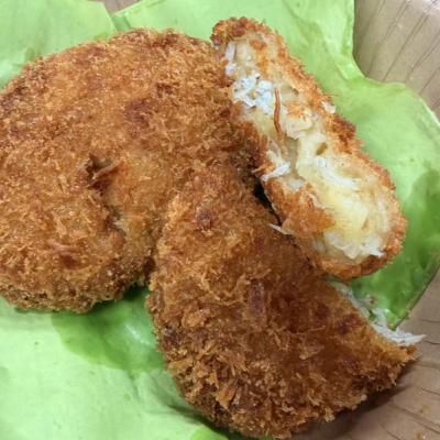 食ノコト!グルメリ #021 愛知県の株式会社 山太(やまた)の「しらすコロッケ」です。 食ノコト!グルメリ #021 愛知県の株式会社 山太(やまた)の「しらすコロッケ」です。