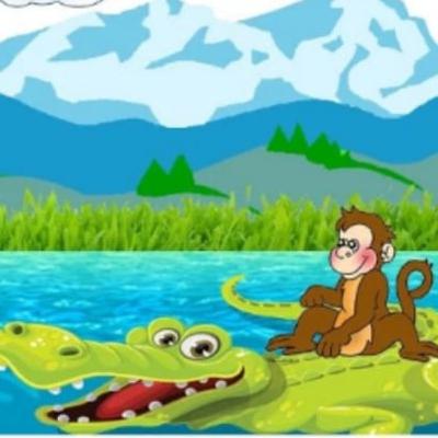 Short stories for kids - The Monkey and the Crocodile Short stories for kids - The Monkey and the Crocodile