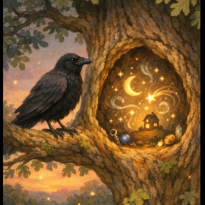 The Crow Who Traded Shiny Things for Stories The Crow Who Traded Shiny Things for Stories