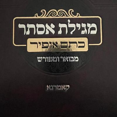 Megillat Esther - L05Y24 - Rabbi of Komarno - lesson 5 - 2024