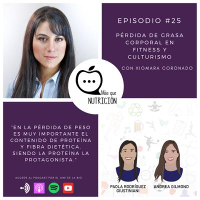 Más que Nutrición - Episodio #25 - Xiomara Coronado - Pérdida de grasa en culturismo y fitness.