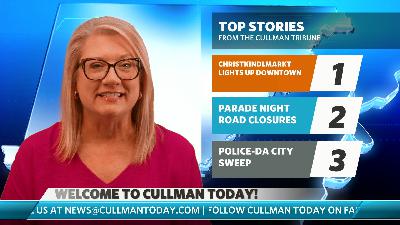 Christkindlmarkt opens in Cullman | Parade road closures tonight | Police–DA city sweep