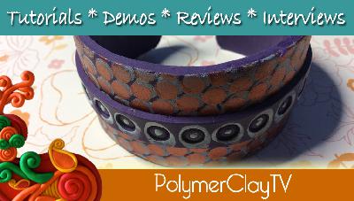 Flexible polymer clay cuff bracelets