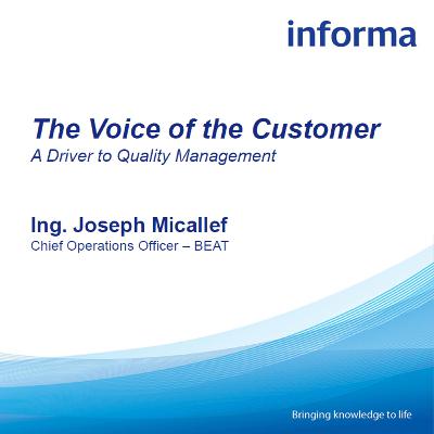 Webinar: The Voice Of The Customer - A Driver To Quality Management