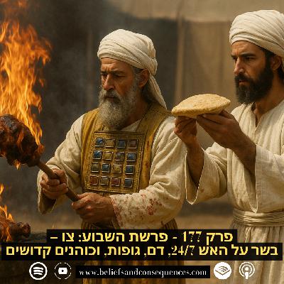 פרק 177 - פרשת השבוע: צו – בשר על האש 24/7, דם, גופות, וכוהנים קדושים