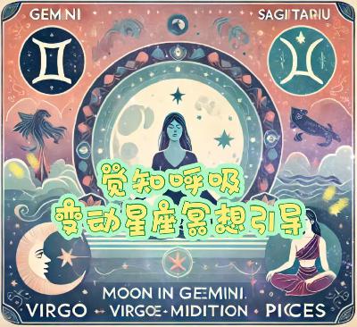觉知呼吸｜变动星座双子/射手/处女/双鱼冥想引导