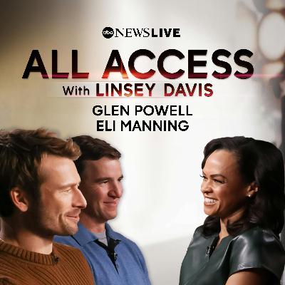 Glen Powell and Eli Manning