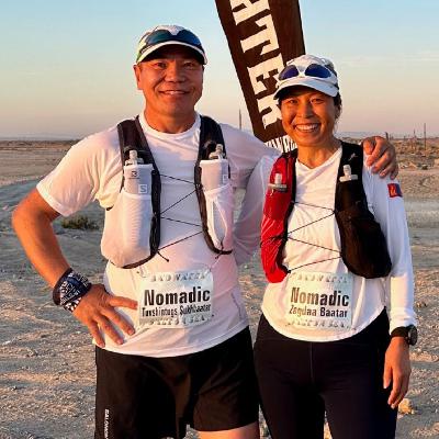 Zagdaa and Tuvshin Baatar of Nomadic Adventure Club, with Co-Host Stefanie Flippin
