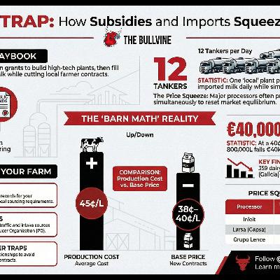 E527 Galicia’s Farmers Tracked 12 Portuguese Tankers a Day Into a €14 Million Subsidized Plant. Then They Dumped 15,000 Litres on the Pavement. E527 Galicia’s Farmers Tracked 12 Portuguese Tankers a Day Into a €14 Million Subsidized Plant. Then They Dumped 15,000 Litres on the Pavement.