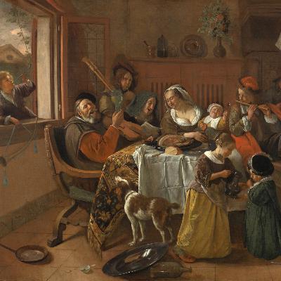 "The Merry Family", by Jan Steen, 1668