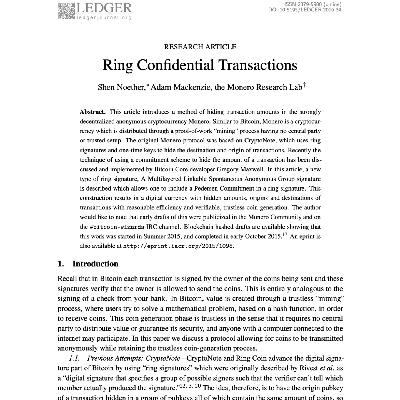 【第376期】（Ledger）门罗币Ring_CT深度解析：当数字货币拥有现金般的隐私，发送金额与身份如何隐匿？