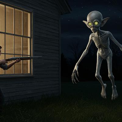 Theory: The Hopkinsville "Goblins" Were Physical, NHI-Created Avatars to Test Firearms