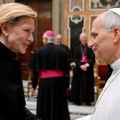 Cate Blanchett and other Hollywood stars meet with Pope Leo
