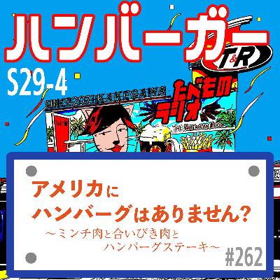 #262（s29-4)アメリカに「ハンバーグ」という食べ方はありません〜ミンチ肉と合いびき肉のハンバーグステーキ〜