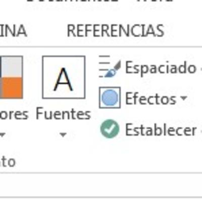 Pestaña de DISEÑO en WORD