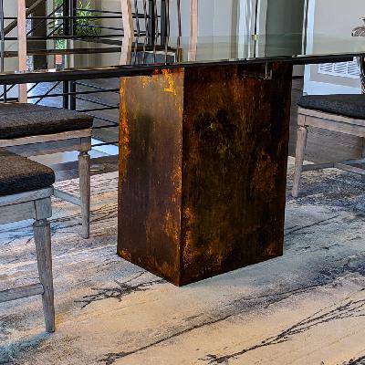 Building a Custom Rustic Steel Dining Table Base