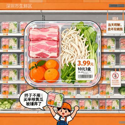 深圳超市杀疯了！一人份食材上线爆火，是新商机还是变相涨价？
