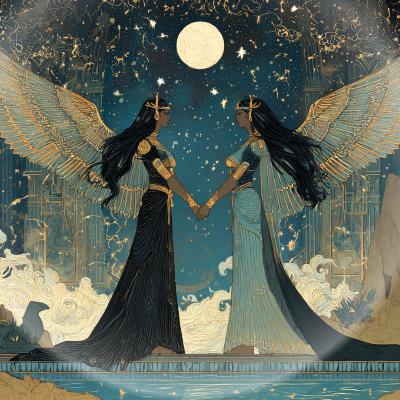 Goddess Isis and Goddess Nephthys Transmission: Clearing Dark Luna Magick