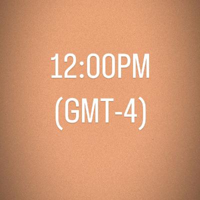 Hora - 12.00PM (GMT-4)