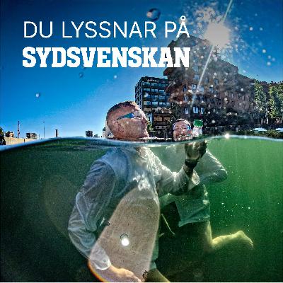 Vi testar att bada i kanalen