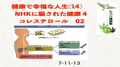 健康で幸福な人生（14）「NHKに騙された健康（4）コレステロール（2）」