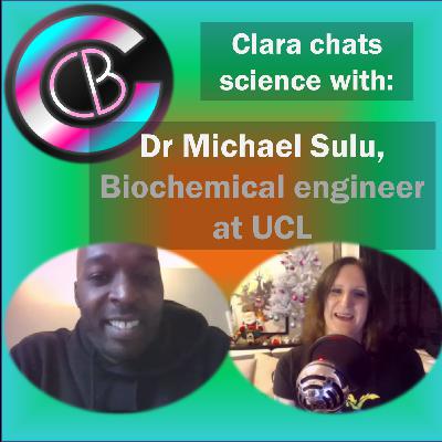 Clara chats material science with Dr Michael Sulu