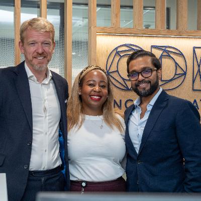 Njeri Wagacha and co-host Ed Burbidge of ICON, talk to Biju Mohandas of LeapFrog Investments