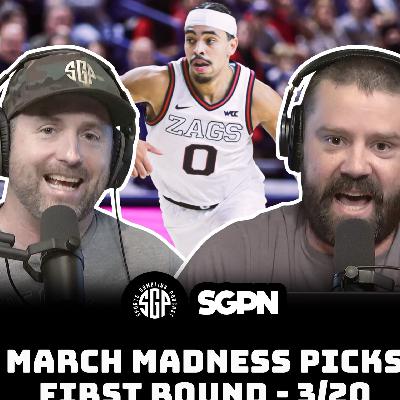 March Madness Picks Part One – College Basketball Bets – Thu 3/20 | Sports Gambling Podcast (Ep. 2228)