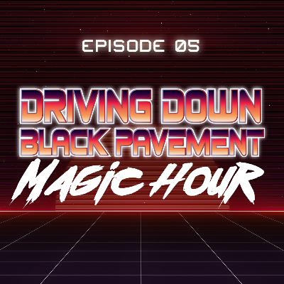 Driving Down Black Pavement - Magic Hour