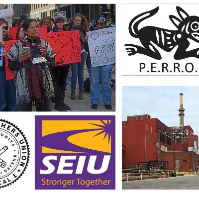 Show: Labor Express for 11-9-2025 - CTU and SEIU call out Chicago corporations profiting of ICE and PERRO blocks dangerous demolitions