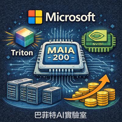 EP240 | 微軟 Maia 200 震撼登場:Triton 攻擊 CUDA 護城河,揭開 Nvidia 壟斷崩裂的中期劇本。 (說明欄中有連結) EP240 | 微軟 Maia 200 震撼登場:Triton 攻擊 CUDA 護城河,揭開 Nvidia 壟斷崩裂的中期劇本。 (說明欄中有連結)